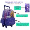 Kit Mochila Escolar Rodinha Menina Princesa Estojo Lancheira - Lilás - 3