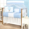 Protetor de Berço Azul Estampado 9 Peças Padrão Americano - 1