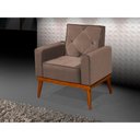 Ver imagem 2 de Kit 6 Poltronas Decorativa Florença Pés em Madeira Maciça Estofado Veludo - Castor