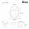 Assento Sanitário Poliéster Iris Branco para vaso Onix 1.6gpf 6lpf - 3