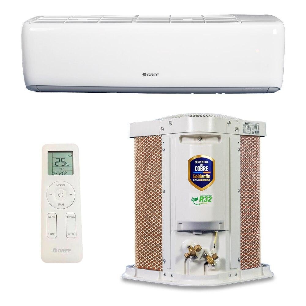 Ar-condicionado Split Inverter 9000 Btus Gree G-top Auto Connection High Wall Quente e Frio Gwh09ata