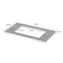 Ver imagem 2 de Tampo P/ Balcão Cozinha Gabinete Cooktop 80x53cm Calcare - Henn