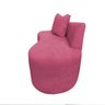Namoradeira Sofá Feijão Hana Orgânica Veludo Rosa - 4