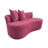 Namoradeira Sofá Feijão Hana Orgânica Veludo Rosa - 3