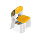 Ver imagem 2 de Conjunto Coletivo Quadrado Infantil Monobloco c/ 4 Cadeiras Polipropileno ABC