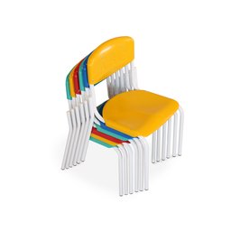 Conjunto Coletivo Quadrado Infantil Monobloco c/ 4 Cadeiras Polipropileno ABC - 2
