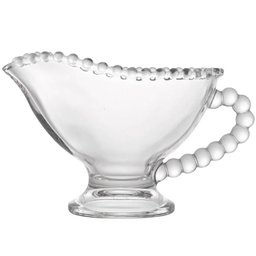 Kit 2 Molheiras Pearl de Cristal 140ml com Alça Porta Molhos Mesa Posta Servir Caldas Wolff - 9