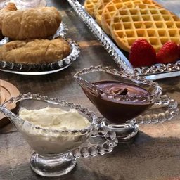 Kit 2 Molheiras Pearl de Cristal 140ml com Alça Porta Molhos Mesa Posta Servir Caldas Wolff - 10