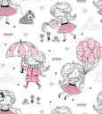 Ver imagem 2 de Papel De Parede Infantil Para Quarto Sala Menininha