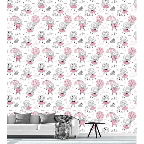 Papel De Parede Infantil Para Quarto Sala Menininha