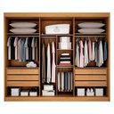 Ver imagem 2 de Guarda Roupa 6 Gavetas San Marino Premium com 3 Espelhos Cinamomo - Leifer Móveis