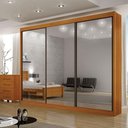 Ver imagem 2 de Guarda Roupa 6 Gavetas San Marino Premium com 3 Espelhos Cinamomo - Leifer Móveis