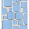 Papel De Parede Cinza Com Azul Para Sala Quarto Infantil - 3