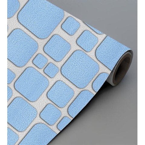 Papel De Parede Cinza Com Azul Para Sala Quarto Infantil