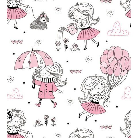 Papel De Parede Para Sala Quarto Menininha Infantil