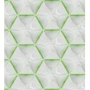 Ver imagem 2 de Papel De Parede Para Quarto Sala Efeito 3D Branco Com Detalhe Verde
