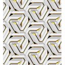 Ver imagem 2 de Papel De Parede Para Quarto Sala Branco Com Detalhe Dourado Efeito 3D