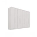 Ver imagem 5 de Guarda Roupa Casal Crsal 8 Portas de Bater 4 Gavetas MDP Branco Multimóveis 241cm