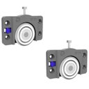 Ver imagem 1 de Kit 2 Roldanas para Porta de Correr Nylon Fibra de Vidro 30k