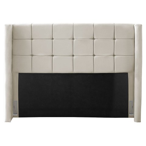 Cabeceira Cama Box Casal Queen Size Gioconda 160cm Com Frame Suede Bege - Desk Design