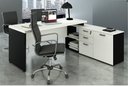 Ver imagem 2 de Mesa Consultório em L 1,90m Web40 C/ Armário Branco / Preto