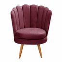 Ver imagem 2 de Poltrona Pétala Cadeira Decorativa Flor - Suede Bordô