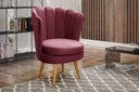 Ver imagem 4 de Poltrona Pétala Cadeira Decorativa Flor - Suede Bordô