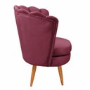 Ver imagem 3 de Poltrona Pétala Cadeira Decorativa Flor - Suede Bordô