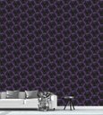 Ver imagem 3 de Papel De Parede Efeito 3D Preto Com Detalhe Roxo