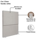 Ver imagem 4 de Cabeceira Solteiro 100 Cm com Frame Luna Linho Cinza Artte