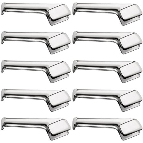 Kit 10 Pegadores 18cm para Servir Inox Macarrão Salada Comida Servir Restaurantes Buffets Taumer