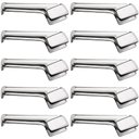 Ver imagem 1 de Kit 10 Pegadores 18cm para Servir Inox Macarrão Salada Comida Servir Restaurantes Buffets Taumer