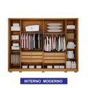 Ver imagem 2 de Guarda Roupa Casal Ripado 6 Portas 6 Gavetas com Espelho 100% MDF Evo