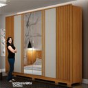 Ver imagem 4 de Guarda Roupa Casal Ripado 6 Portas 6 Gavetas com Espelho 100% MDF Evo