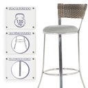 Ver imagem 4 de Banqueta Bistro para Bar, Cozinha, Balcão em Alumínio e Fibra Tc Zanutto 5 Unidades Capuccino
