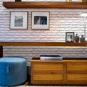 Ver imagem 3 de Papel De Parede Efeito Tijolinho Branco Para Sala Quarto