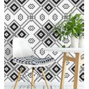 Ver imagem 2 de Papel De Parede Geometrico Para Sala Quarto Branco Cinza Preto