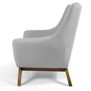 Ver imagem 3 de Poltrona Decorativa Base Manu Madeira Juliet Linho D-315 Cinza Claro - Domi