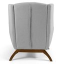 Ver imagem 5 de Poltrona Decorativa Base Manu Madeira Juliet Linho D-315 Cinza Claro - Domi