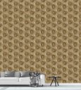 Ver imagem 1 de Papel De Parede Estilo Madeira Geometrico 3D Bege Para Quarto Sala