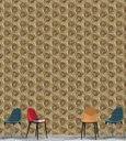 Ver imagem 3 de Papel De Parede Estilo Madeira Geometrico 3D Bege Para Quarto Sala