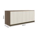 Ver imagem 3 de Armario Aereo Basc Mdf 80 Cm Kali 16341 Carvalho Toq Bianco Toq Nicioli