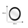Espelho Decorativo Paella Marrom 60 cm Redondo - 4