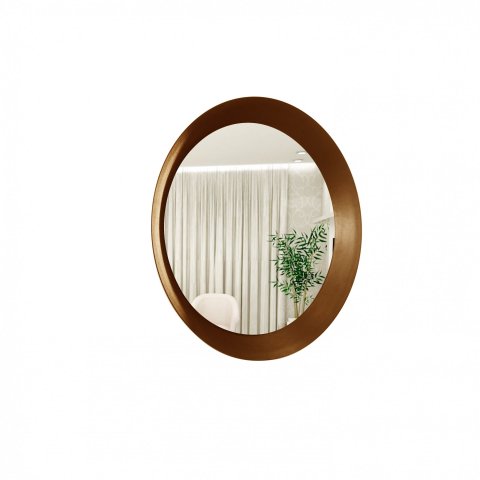 Espelho Decorativo Paella Marrom 60 cm Redondo