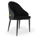 Ver imagem 1 de Cadeira de Jantar Estofada Design La Martina - Preto