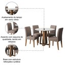 Ver imagem 3 de Conjunto de Mesa Sala de Jantar Athenas Redonda 4 Cadeiras Trieste Cedro / Off White / Mascavo Dobu