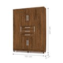 Ver imagem 2 de Guarda Roupa 6 Portas Capitiva Imbuia