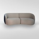 Ver imagem 4 de Sofá Organico Modulado Bipartido Curvo 200cm 3 Lugares Viena Linha Premium Veludo e Courino