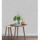 Ver imagem 3 de Papel De Parede Para Sala Quarto Geomentrico Discreto Com Efeito 3D Em Tons De Cinza