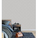 Ver imagem 1 de Papel De Parede Para Sala Quarto Geomentrico Discreto Com Efeito 3D Em Tons De Cinza